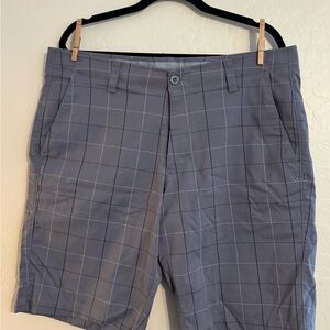 Under Armour Men's Slate Gray Windowpane Golf Shorts